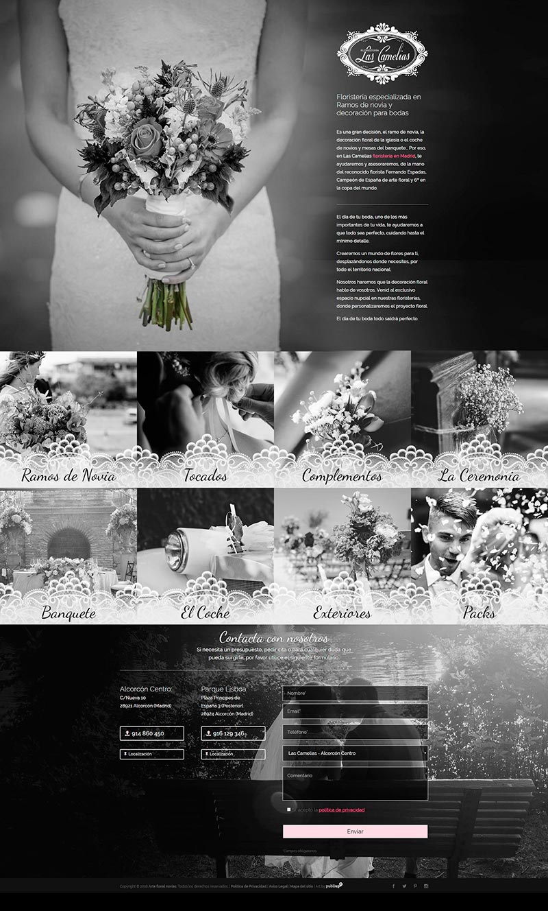 Diseño Web: Arte Floral Novias - PubliUP